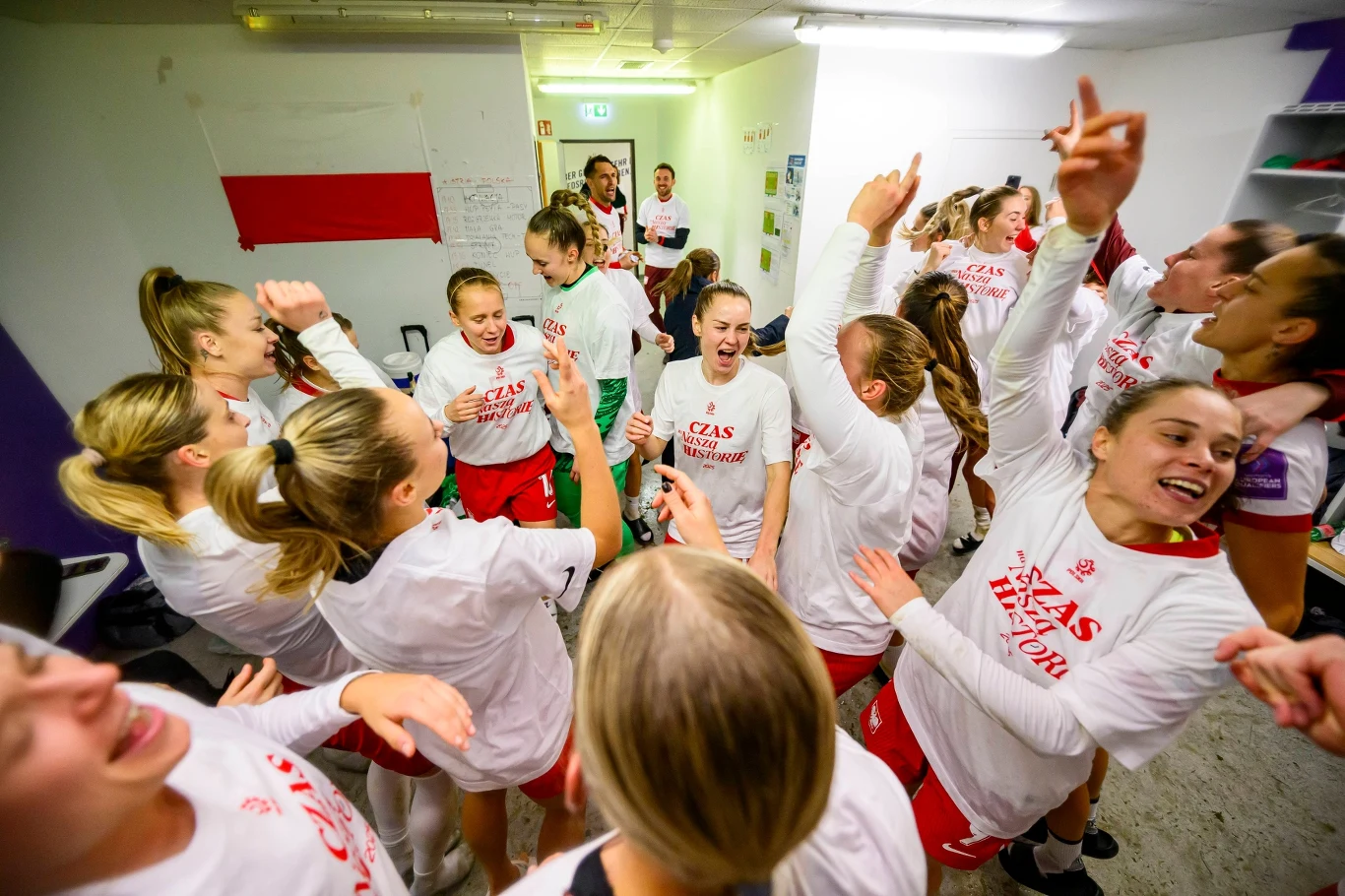 Radość reprezentacji Polski po awansie na Euro Radość reprezentacji Polski po awansie na Euro