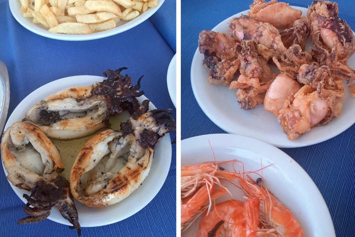 Meze w rybnej tawernie Zephyros w Larnace Meze w rybnej tawernie Zephyros w Larnace