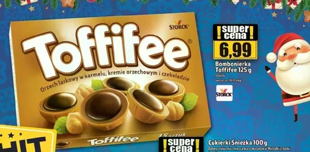 Toffifee Orzech laskowy w karmelu kremie orzechowym i czekoladzie 125 g (15 sztuk)