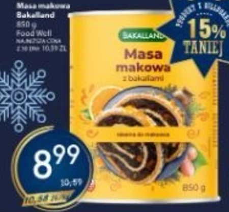 Bakalland Masa makowa z bakaliami 850 g 