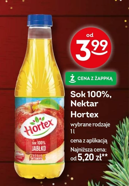 Hortex Sok 100 % jabłko 1 l