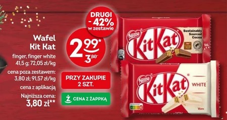 KitKat Paluszki waflowe pokryte białą polewą 41,5 g