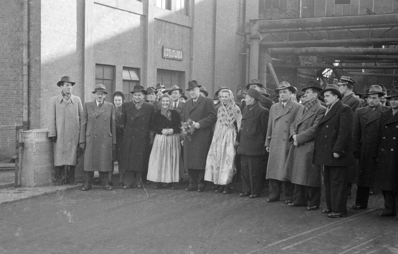 Premier Józef Cyrankiewicz podczas obchodów Barbórki