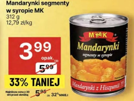 Mandarynki w puszce MK