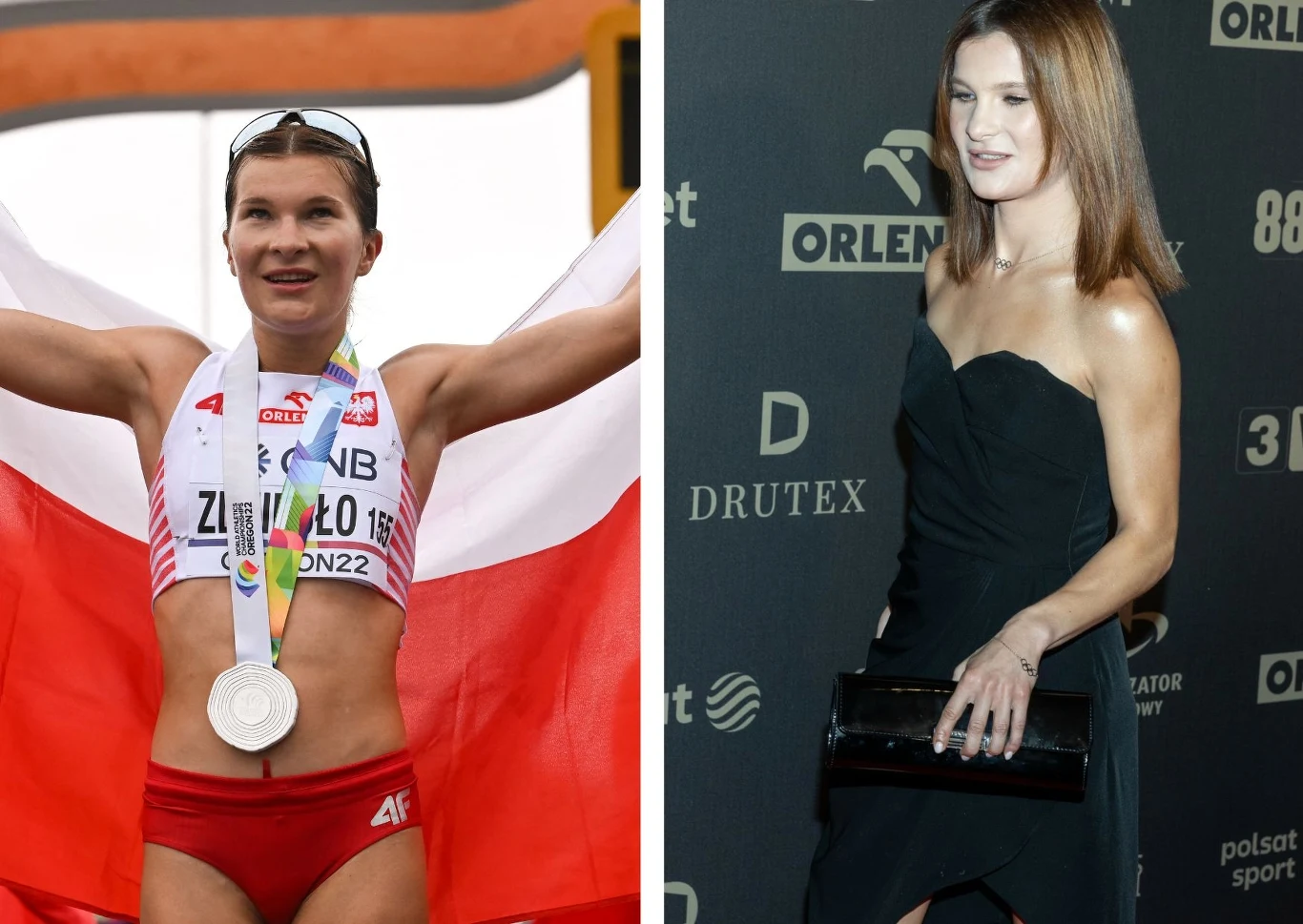 Katarzyna Zdziebło w dwóch odsłonach: sportowej i galowej