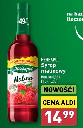 Syrop malinowy Herbapol niska cena