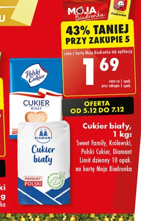 Polski Cukier Cukier biały 1 kg