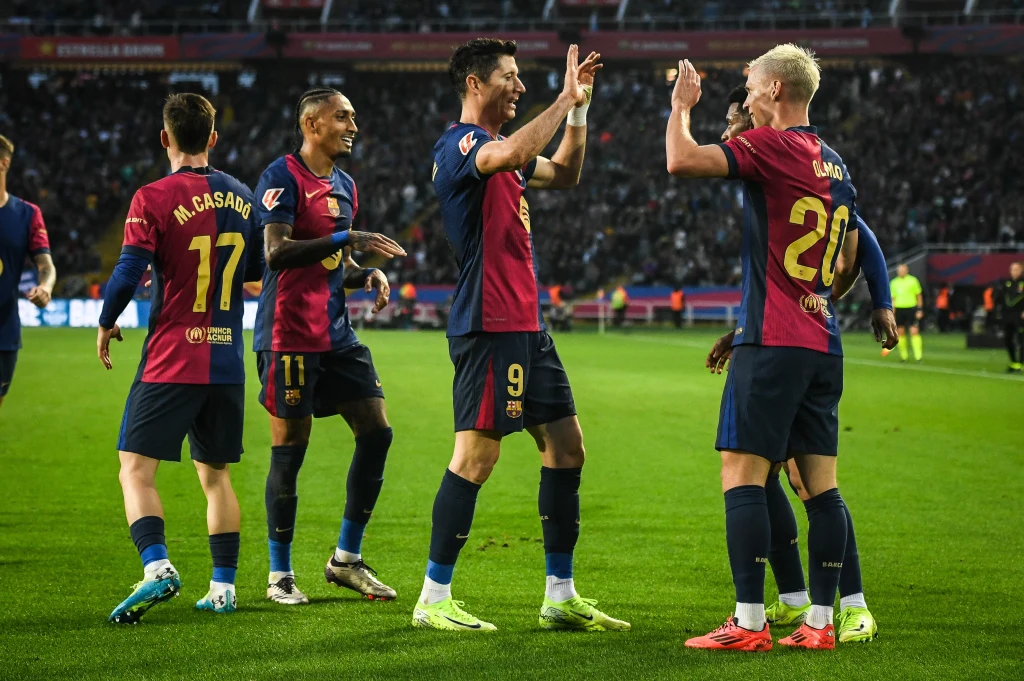 Robert Lewandowski, Dani Olmo, Raphinha i Marc Casado Robert Lewandowski, Dani Olmo, Raphinha i Marc Casado