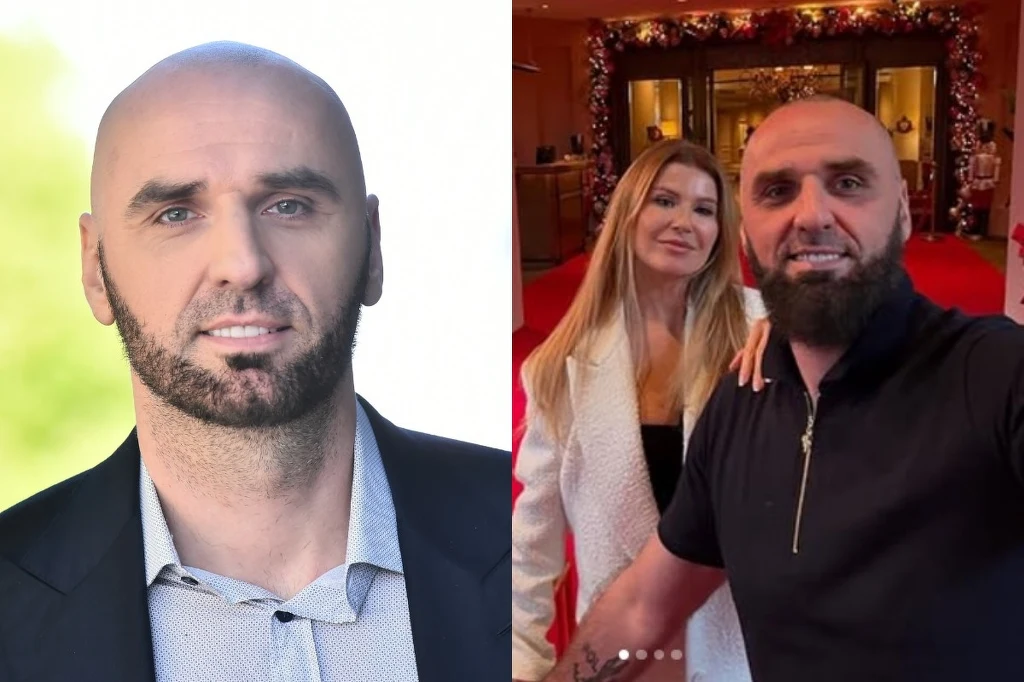 Marcin Gortat z żoną Marcin Gortat z żoną