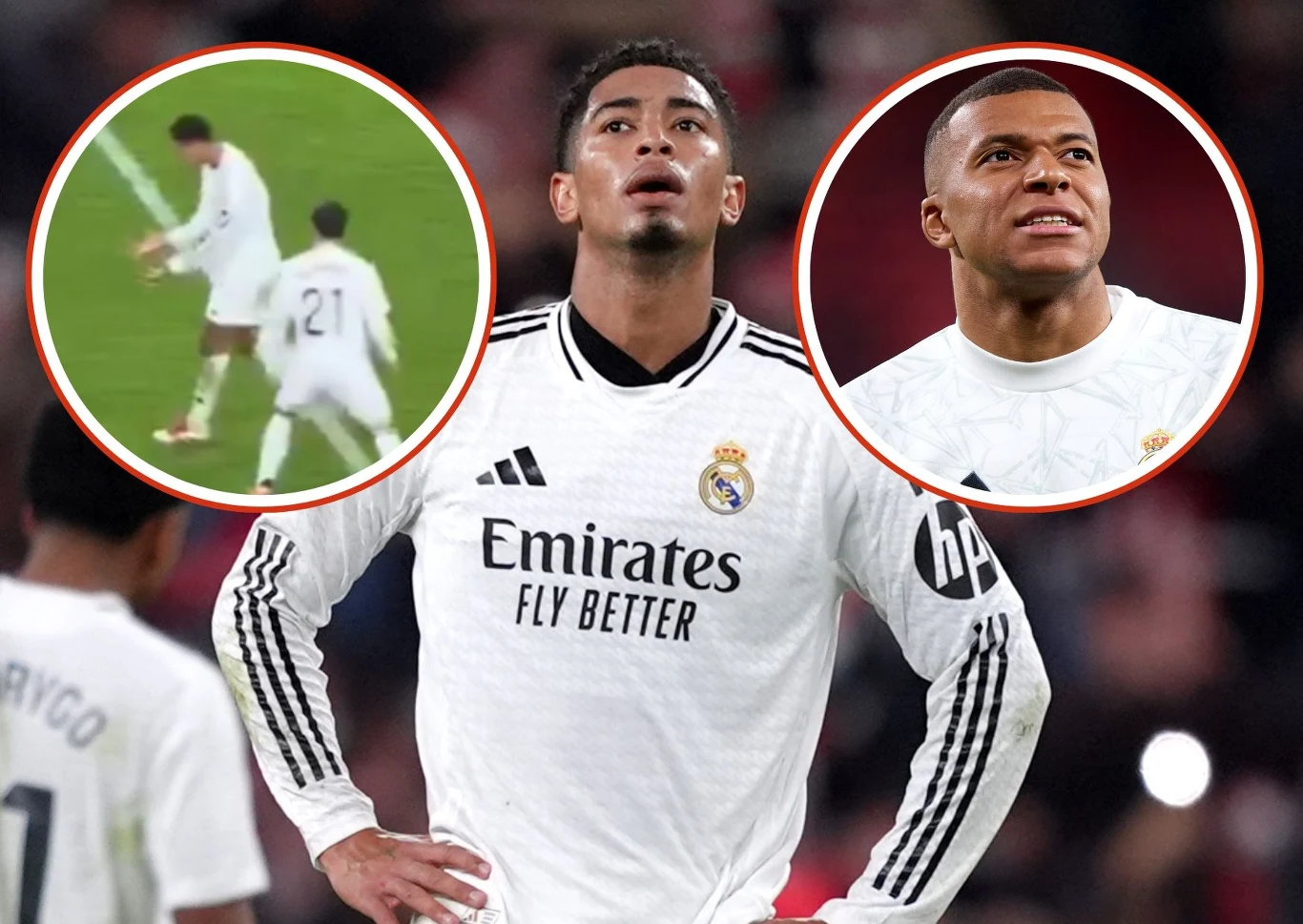 Jude Bellingham wściekł się na zagranie Kyliana Mbappe Jude Bellingham wściekł się na zagranie Kyliana Mbappe