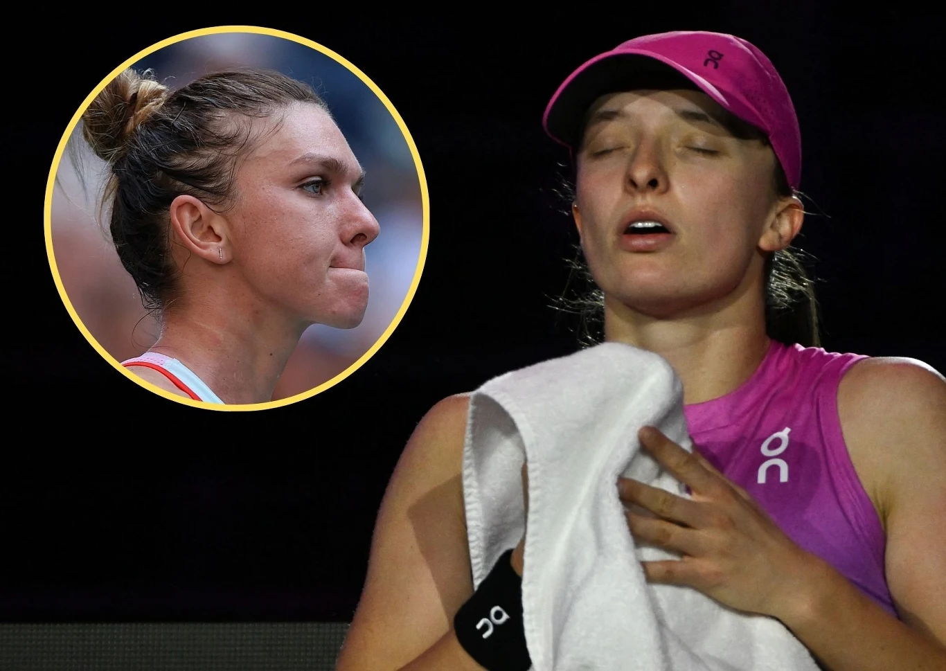 Iga Świątek i Simona Halep / Julian Finney/Getty Images via AFP