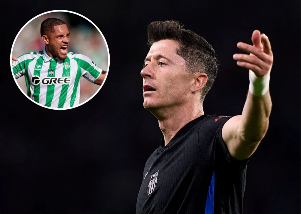 Robert Lewandowski i Vitor Roque (na małym zdjęciu) Robert Lewandowski i Vitor Roque (na małym zdjęciu)