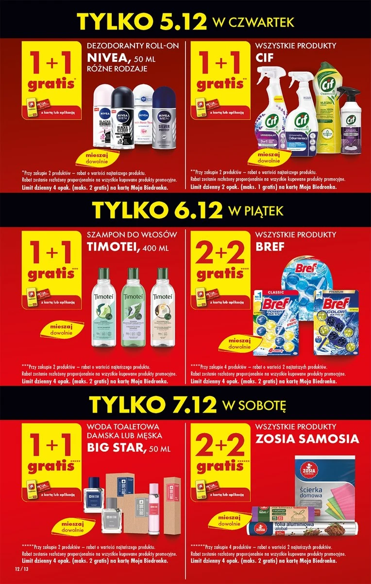 Tylko przez jeden dzień z kartą Moja Biedronka! Kup swój ulubiony zapach Big Star, a drugi dostaniesz gratis! 