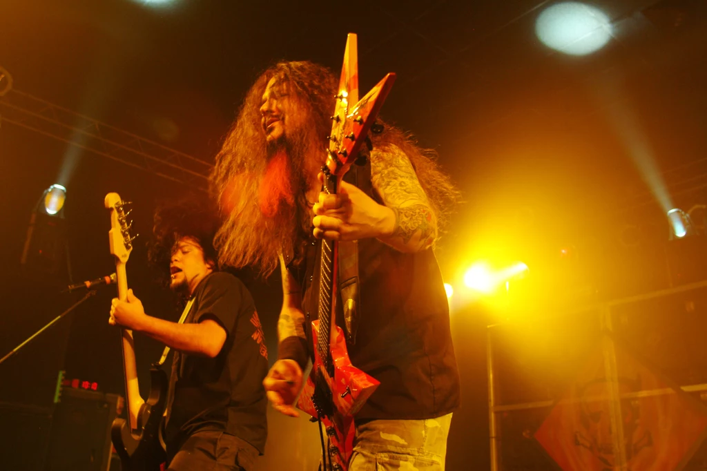 Dimebag Darrell w składzie Damageplan - San Diego, 2 maja 2004 r.