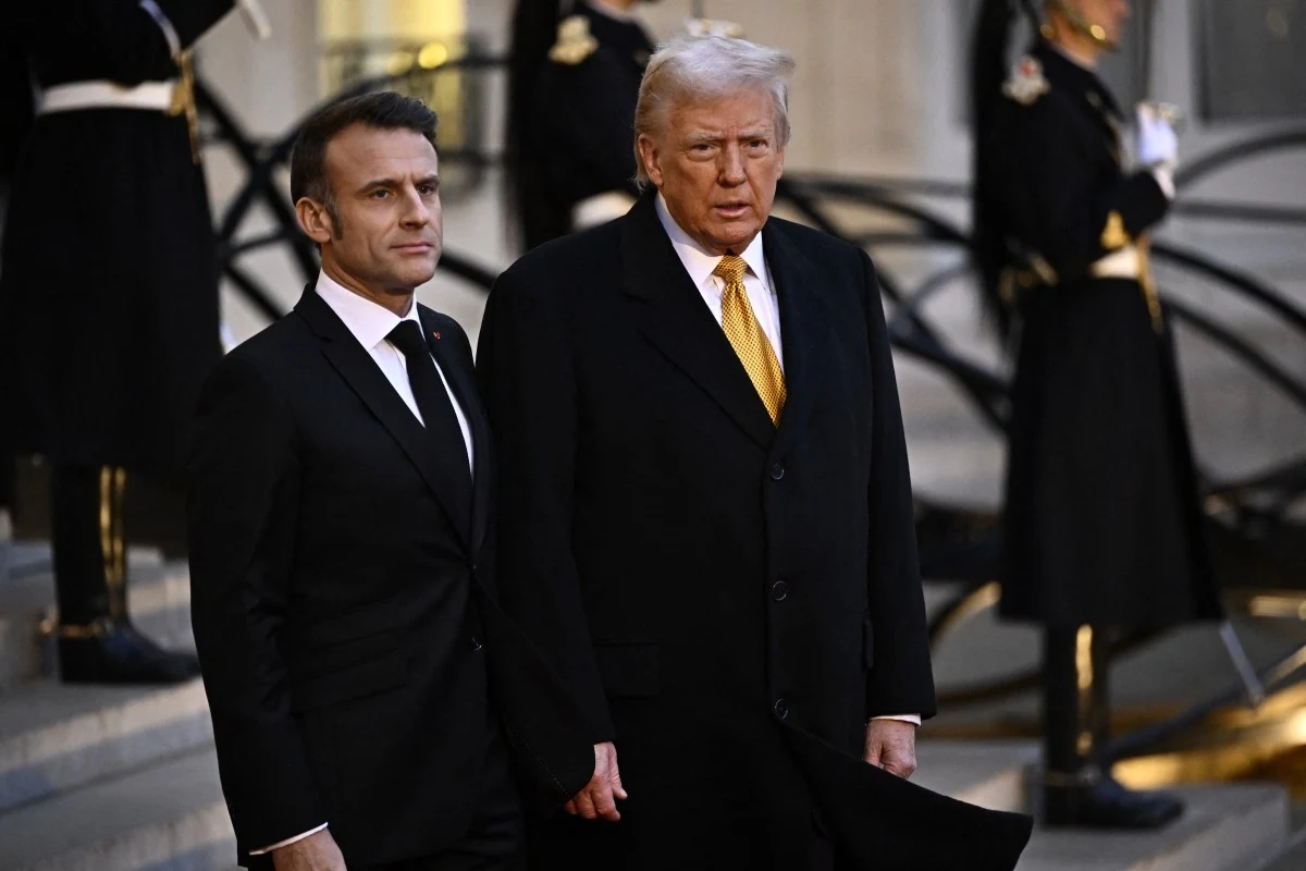 Emmanuel Macron i Donald Trump w Paryżu Emmanuel Macron i Donald Trump w Paryżu