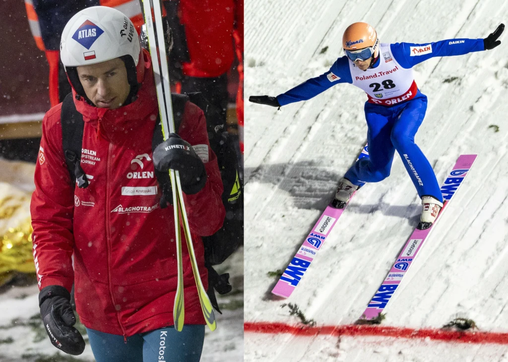 Skoki narciarskie: Puchar Świata. Na zdjęciu Kamil Stoch oraz Dawid Kubacki