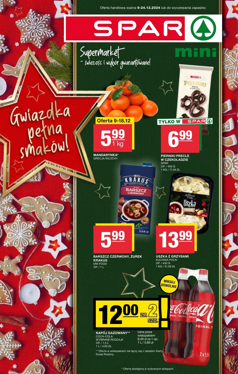 Gazetka promocyjna SPAR mini - ważna od 09. 12. 2024 do 24. 12. 2024