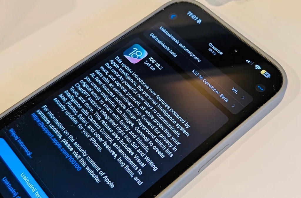 iOS 18.2. Kiedy aktualizacja i co nowego wprowadza?
