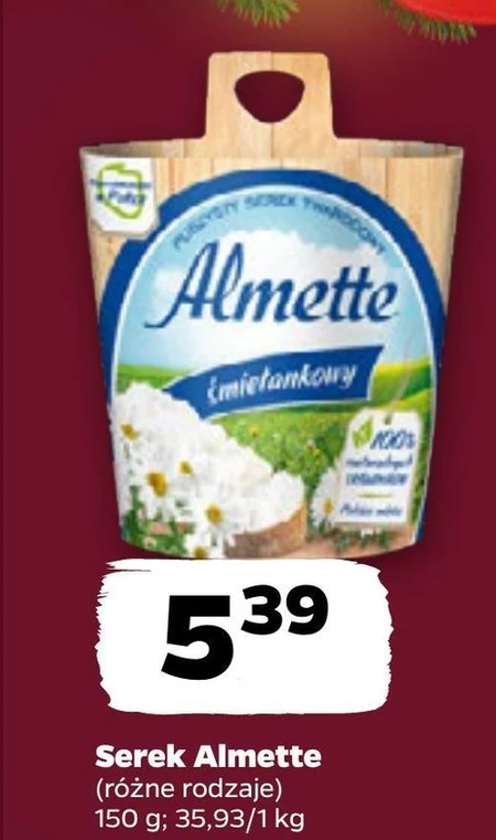 Almette Puszysty serek twarogowy śmietankowy 150 g