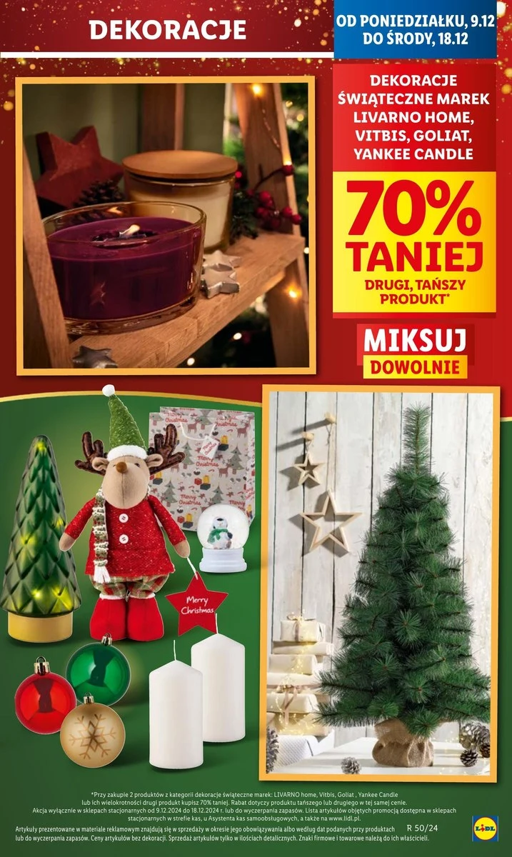 Dekoracje świąteczne 70% taniej w Lidlu! Dekoracje świąteczne 70% taniej w Lidlu!