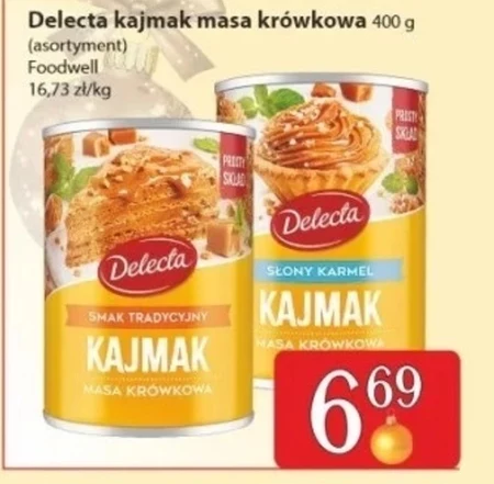 Delecta Kajmak masa krówkowa słony karmel 400 g