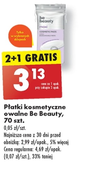 Płatki kosmetyczne Be Beauty niska cena