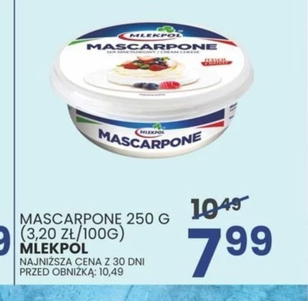 Mlekpol Ser śmietankowy mascarpone 250 g