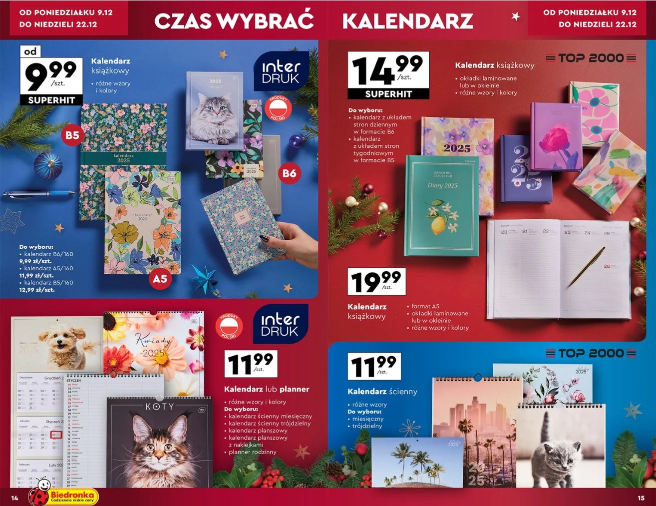 Kalendarze na 2025 rok w Biedronce! Kalendarze na 2025 rok w Biedronce!