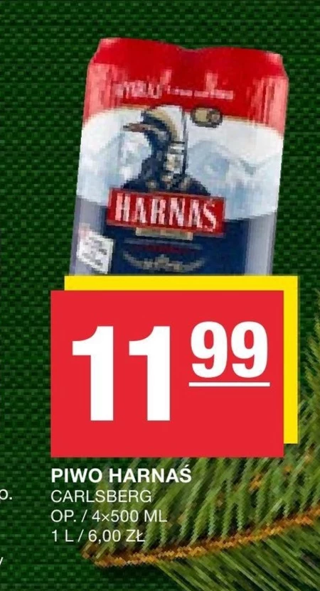 Harnaś Piwo jasne pełne 4 x 500 ml