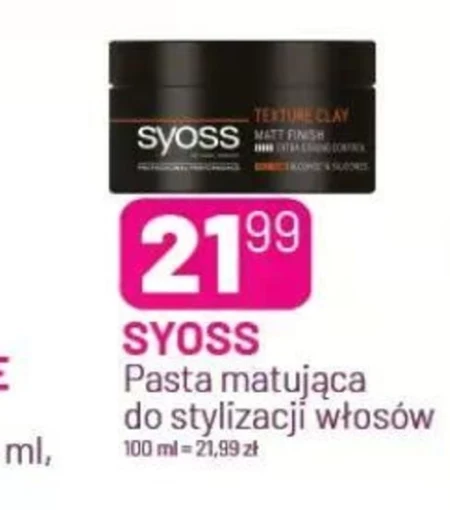 Syoss Invisible Pasta do włosów lekka kontrola 100ml