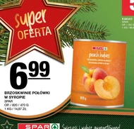 Brzoskwinie w syropie SPAR