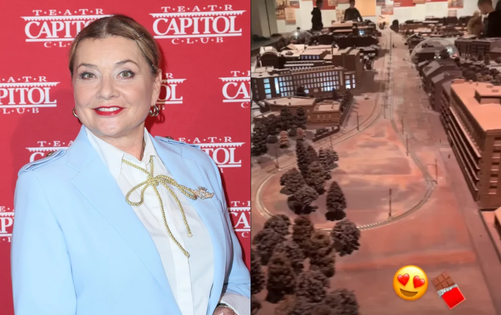 Małgorzata Ostrowska-Królikowska zabrała wnuka do fabryki czekolady Małgorzata Ostrowska-Królikowska zabrała wnuka do fabryki czekolady