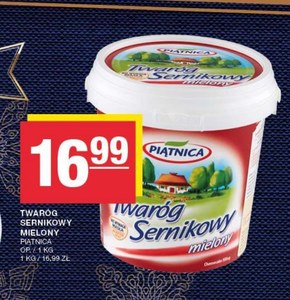 Piątnica Twaróg sernikowy mielony 1 kg niska cena