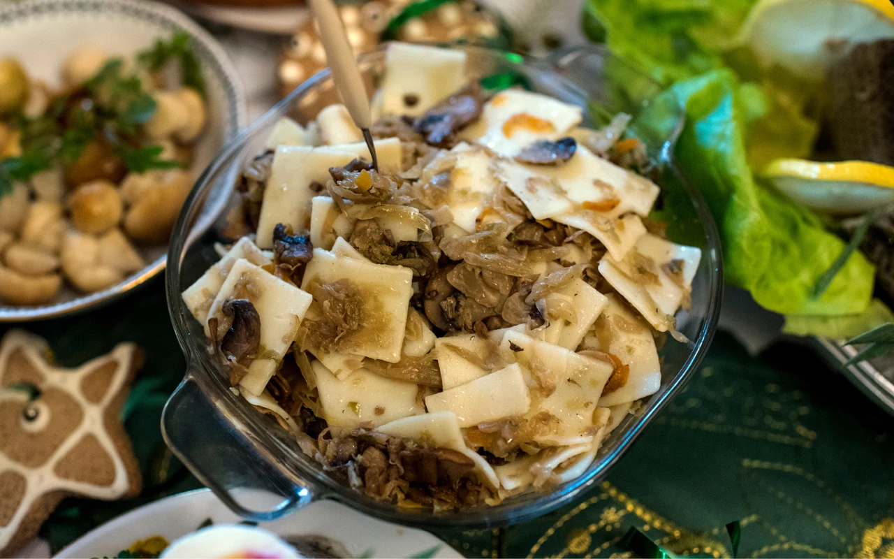 Łazanki z kapustą i grzybami