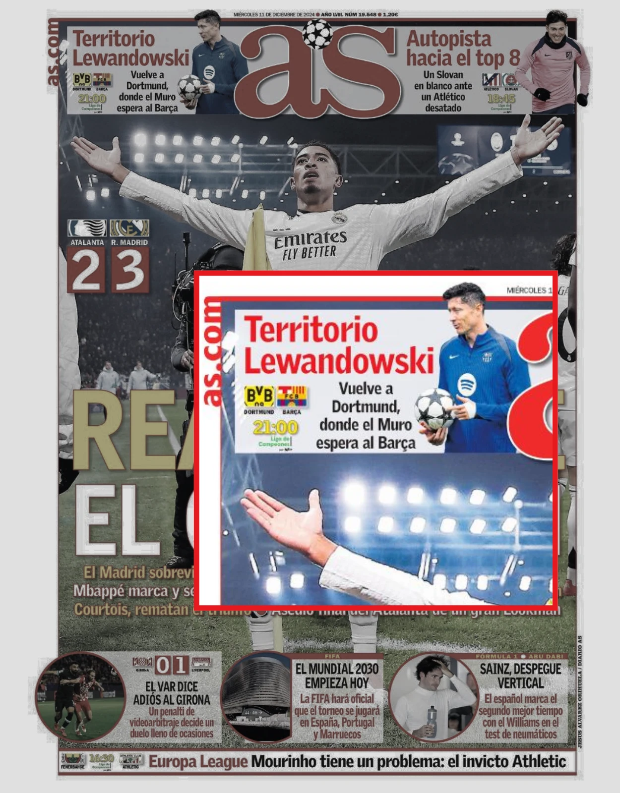 Dziennik AS podobnie jak Marca - i jest Lewandowski Dziennik AS podobnie jak Marca - i jest Lewandowski