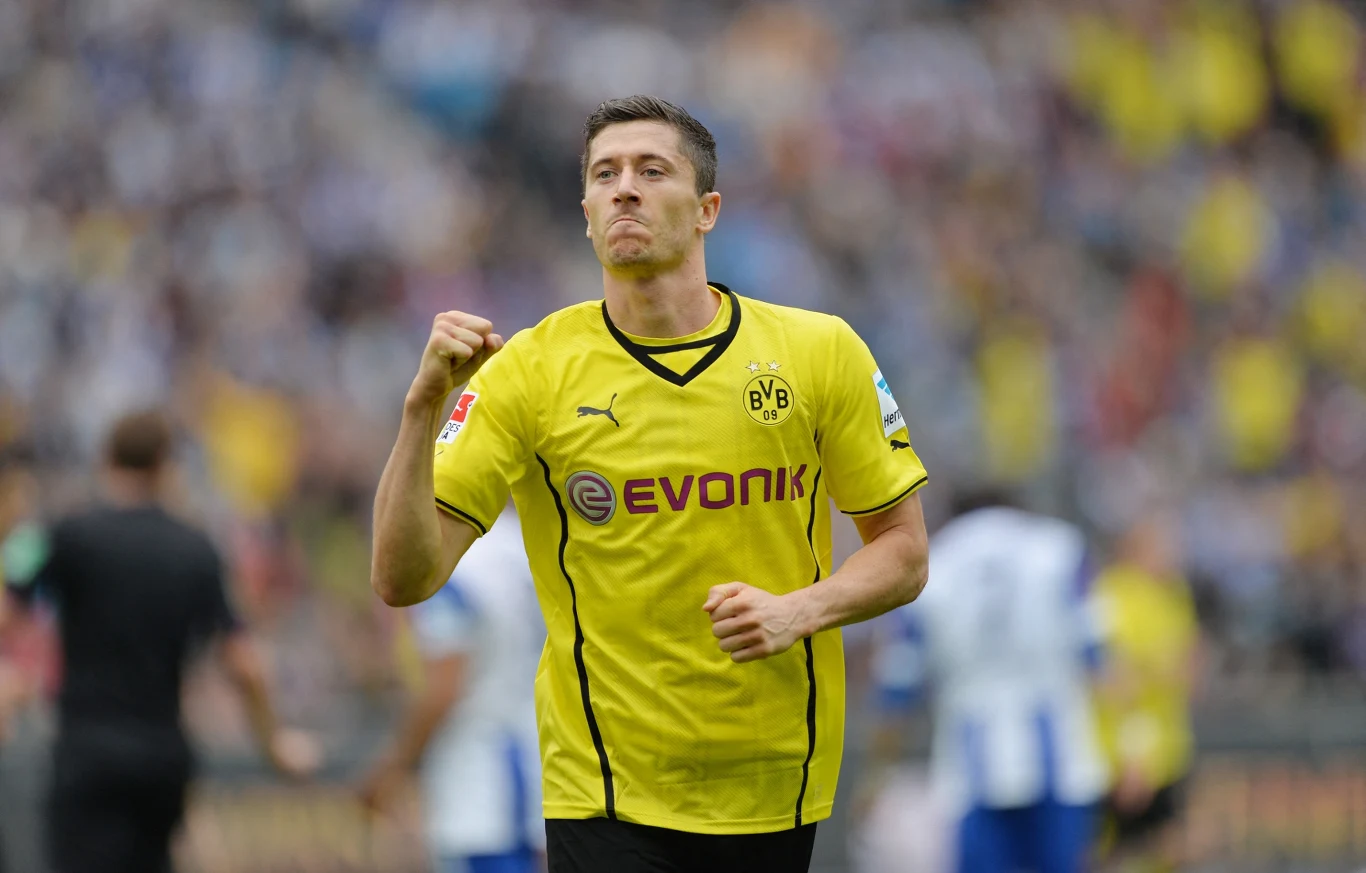Robert Lewandowski w barwach Borussii Dortmund Robert Lewandowski w barwach Borussii Dortmund