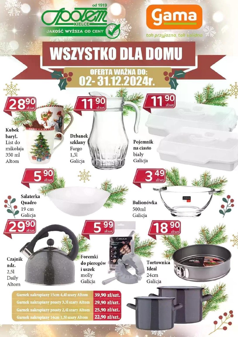 Gazetka promocyjna Społem Kielce - ważna od 11. 12. 2024 do 17. 12. 2024