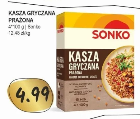 Sonko Kasza gryczana prażona 400 g (4 x 100 g)