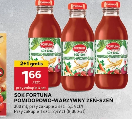 Fortuna WW+ Sok 100% pomidorowo-warzywny + żeń-szeń 300 ml