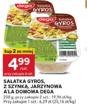 dega Sałatka gyros z kurczakiem 250 g niska cena