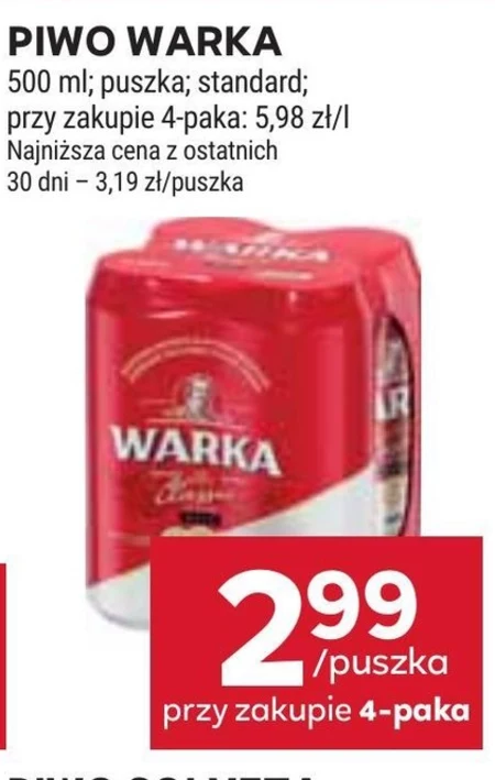 Warka Classic Piwo jasne 500 ml