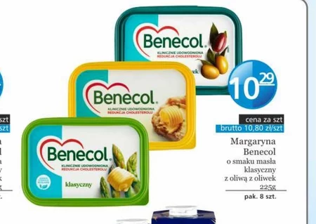 Benecol Tłuszcz do smarowania z dodatkiem stanoli roślinnych z oliwą z oliwek 225 g