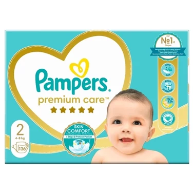 Pampers Premium Care rozmiar 2, 136 pieluszki, 4kg-8kg - 1