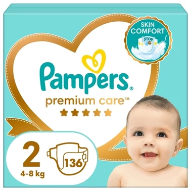 Pampers Premium Care rozmiar 2, 136 pieluszki, 4kg-8kg - 0