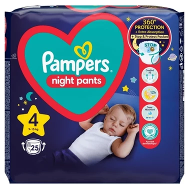 Pampers Night Pants Pieluchomajtki rozmiar 4, 25 pieluszek, 9kg-15kg - 1