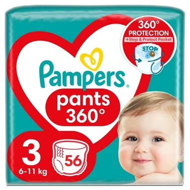 Pampers Pants Pieluchomajtki, rozmiar 3, 56 sztuk, 6kg-11kg - 0