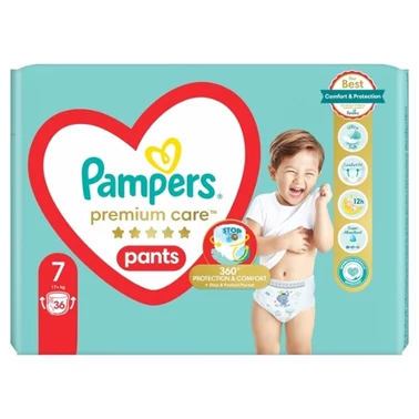 Pampers Premium Care Pieluchomajtki, rozmiar 7, 36 sztuk, 17kg+ - 1