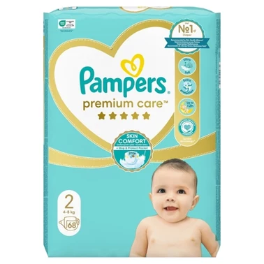 Pampers Premium Care Pieluszki, rozmiar 2, 4-8kg, 68 szt - 1