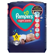 Pampers Night Pants Pieluchomajtki rozmiar 6, 19 pieluszek, 15kg+