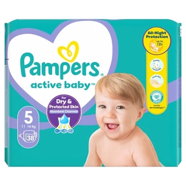Pampers Active Baby, rozmiar 5, 38 pieluszek, 11kg-16kg - 1